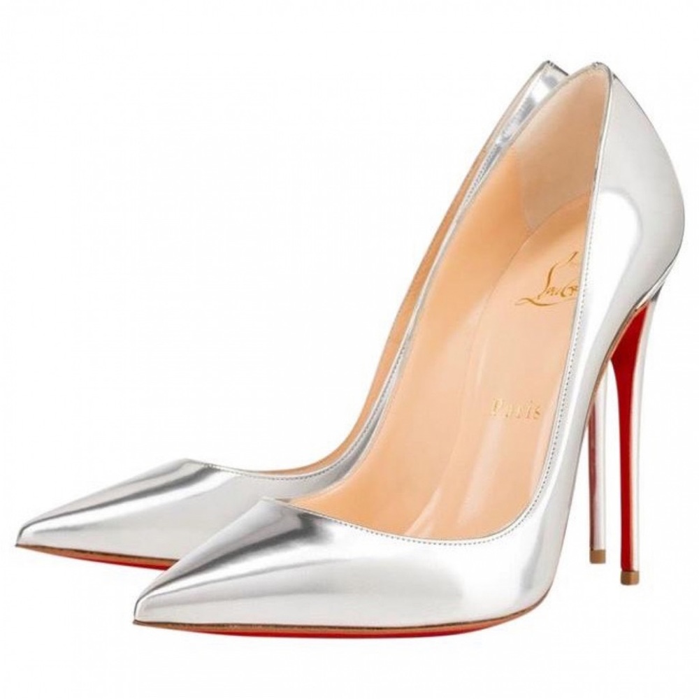 Christian Louboutin Silver So Kate Heels